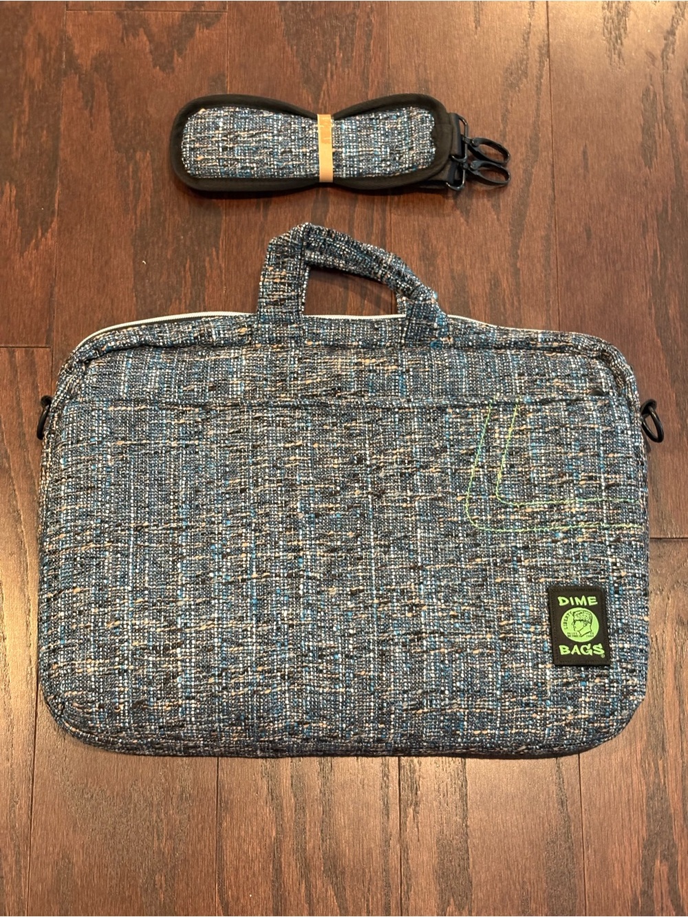 NEW Dime Bags Side Hustler 17" Blue/Gray “Glass” Hempster Padded Laptop Sleeve